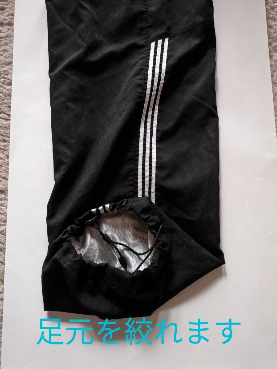 アディダス adidas ウインドウパンツ 黒 L テーラーメイド製 ゴルフ ロングパンツ
