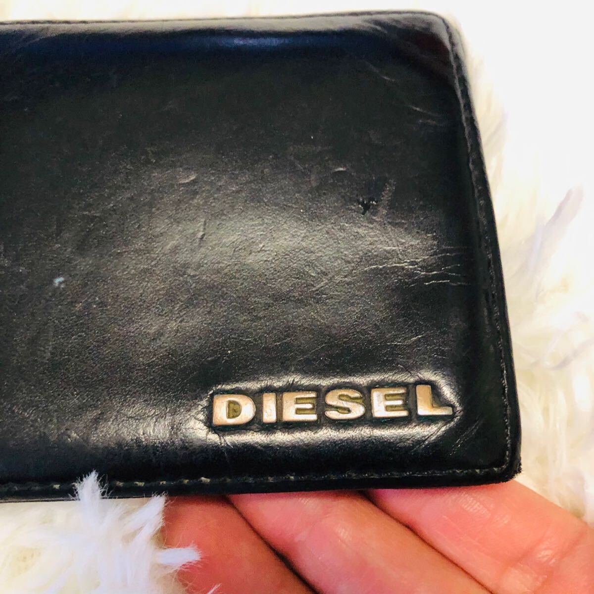 DIESEL ディーゼル メンズ 男性 紳士 ブランド財布 二つ折り財布 折り財布 黒 ブラック ビジネス カジュアル デニムブランド シンプル_画像3