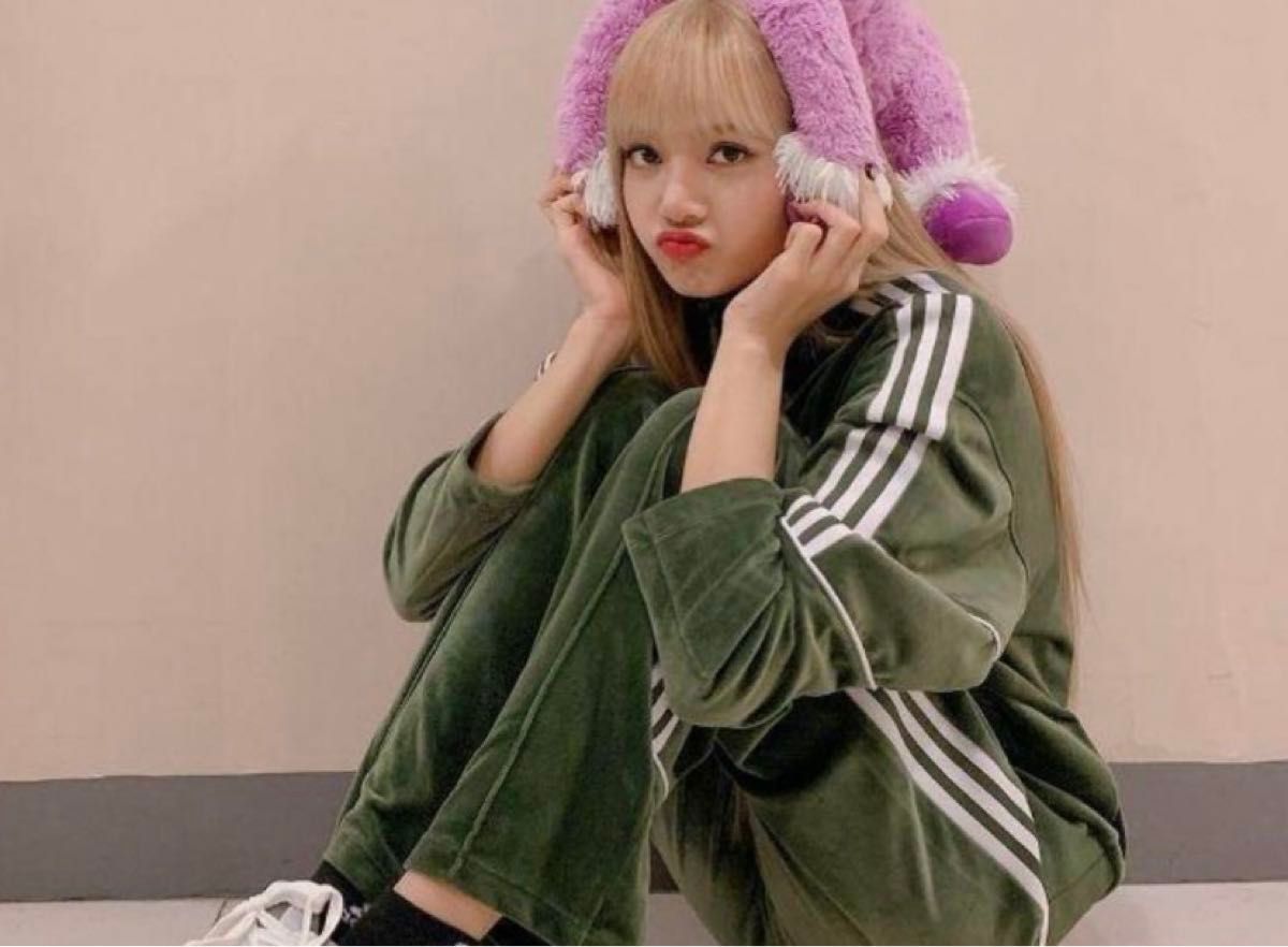 希少】adidas originals BLACKPINK トラックジャケット ベロア 希少】adidas originals BLACKPINK トラックジャケット ベロア