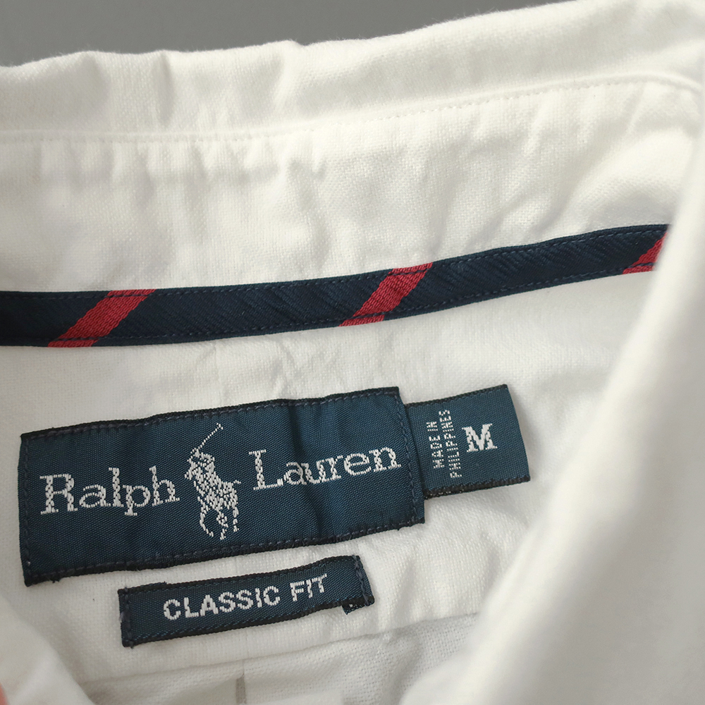 ラルフローレン オックスフォードシャツ ボタンダウン カラーポニー刺繍 ホワイト(M)の画像7