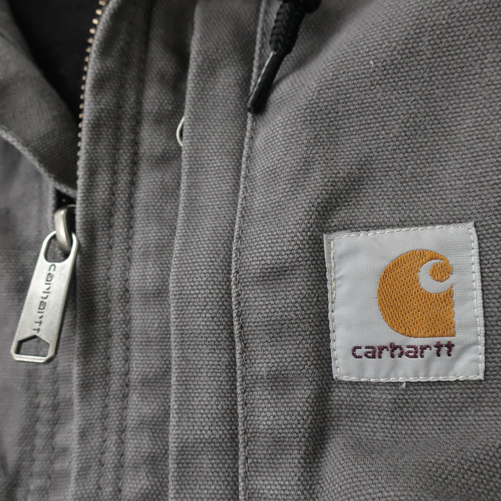 carhartt カーハート ダック生地ベスト フード付き 3ポケット グレー(L)の画像7