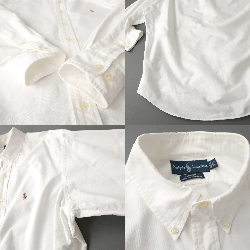 ラルフローレン オックスフォードシャツ ボタンダウン カラーポニー刺繍 ホワイト 16-1/2(L)_画像5