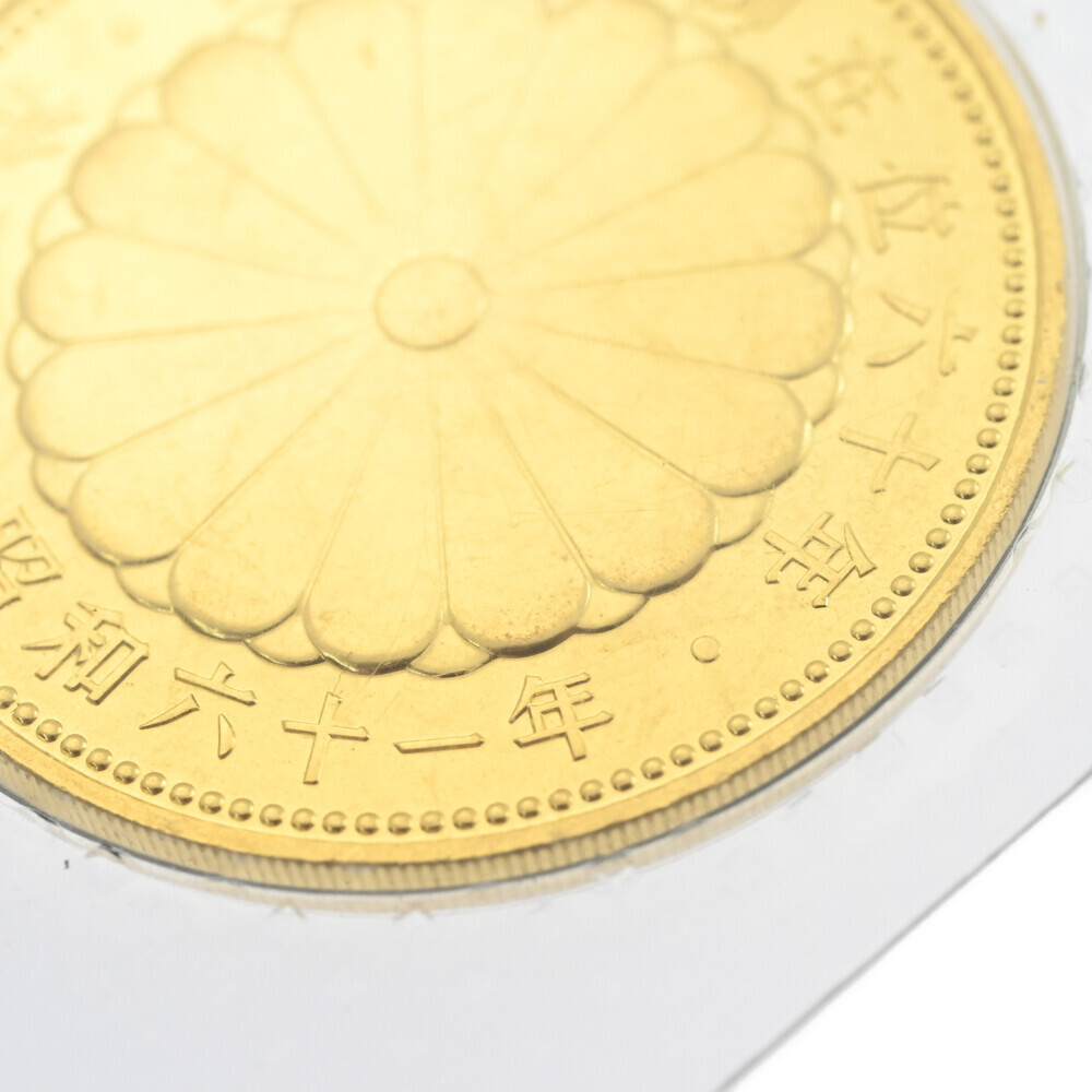 1円■日本 造幣局 日本 昭和天皇御在位60年記念 1986年(昭和61年) 10万円 金貨幣・金貨幣・メダル/K24コイン-20.0g/Japan Mint ■517250の画像5