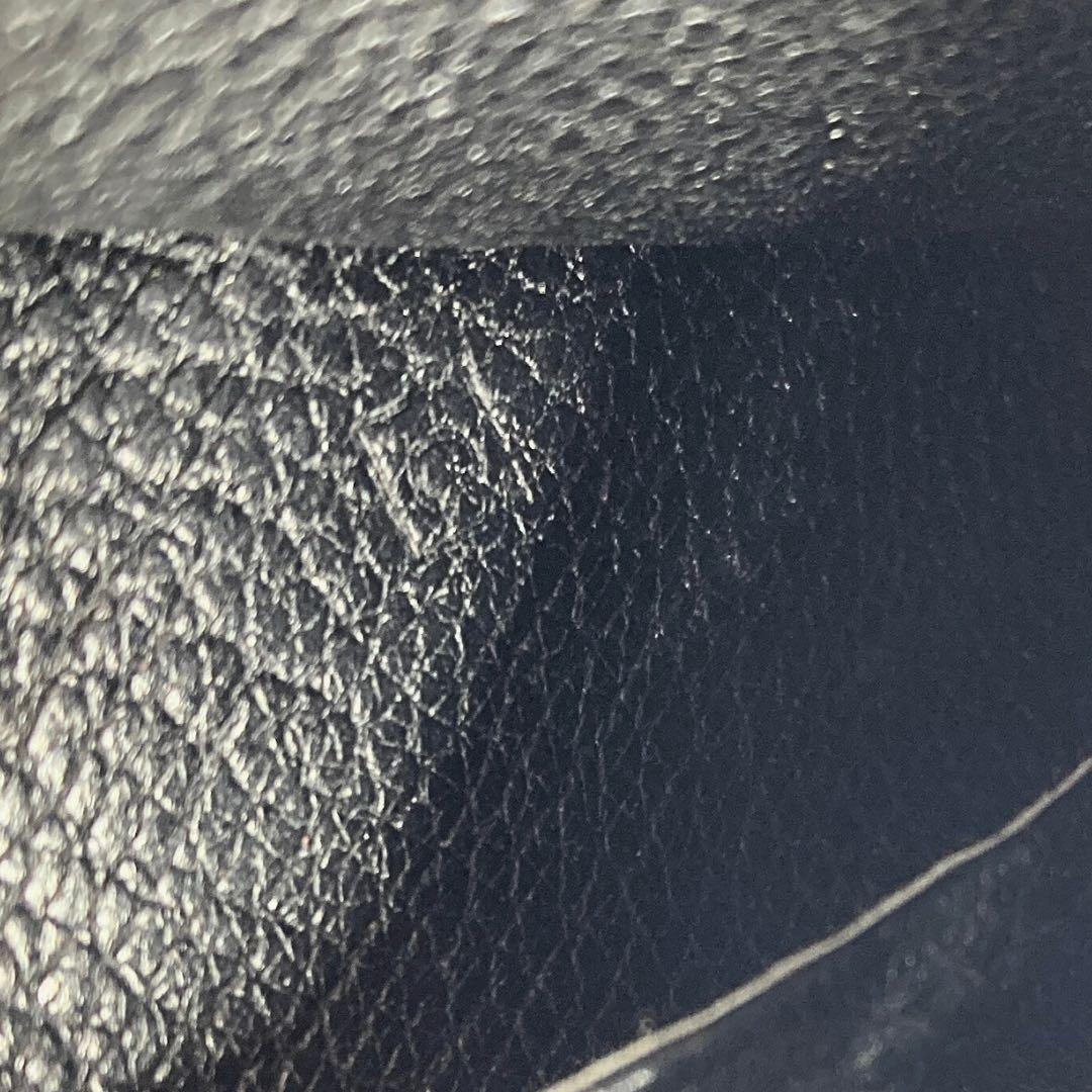 エルメス クロシェット キーリング ボックスカーフ 黒 ブラック マルジェラ期の画像10