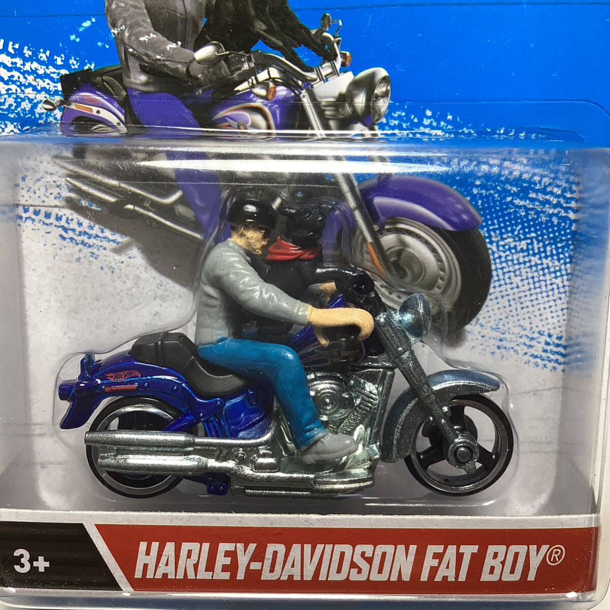 希少 ☆ホットウィール☆ ハーレーダビッドソン　ファットボーイ　ライダーフィギュア付き　Hot Wheels_画像1