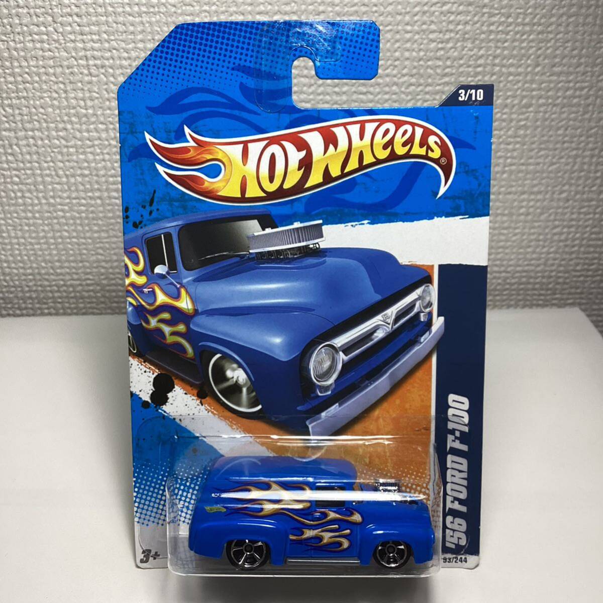 ☆ホットウィール☆ '56 フォード　F-100 青　フレイムス　Hot Wheels _画像2