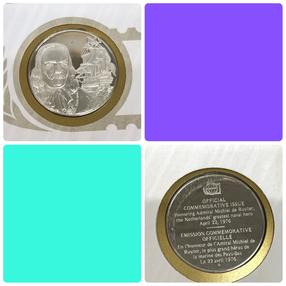 フランクリンミント 国際ファーストデーカバーメダル ５枚セット 長期保管品 (N60418_4_h)の画像9