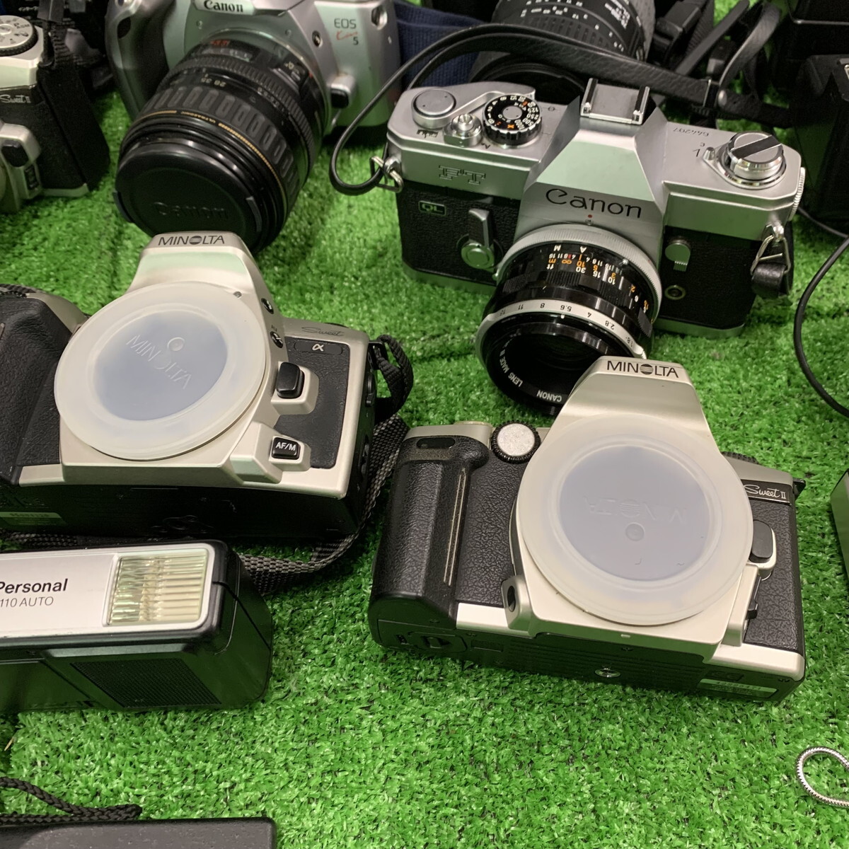 【ジャンク】一眼レフカメラ まとめ フラッシュ ストロボ 防水プロテクター Canon MINOLTA OLYMPUS(M6424-05-e)の画像8