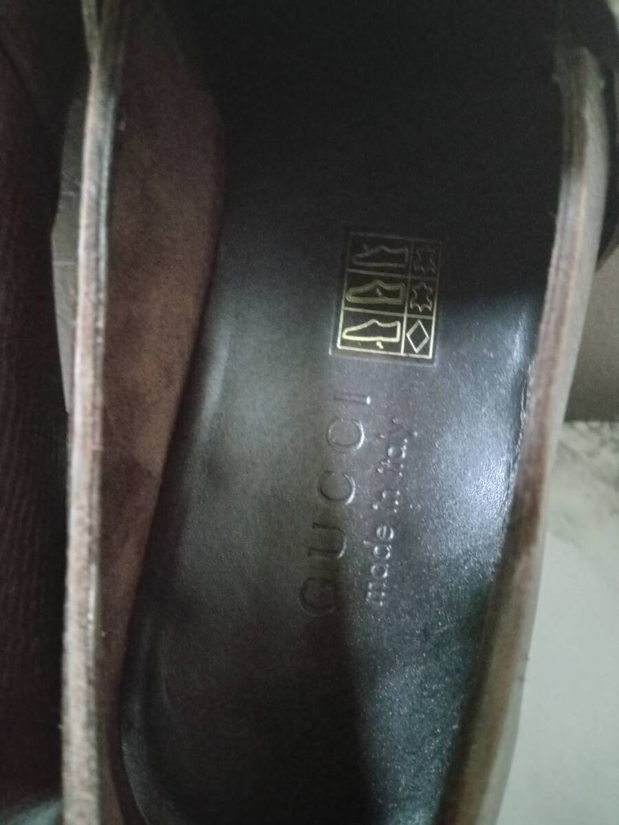 1円【極上品】グッチ　GUCCI　サイズ41 1/2 (約26㎝位)　箱・保存袋付き　本革　ビジネス　使用回数10回未満　