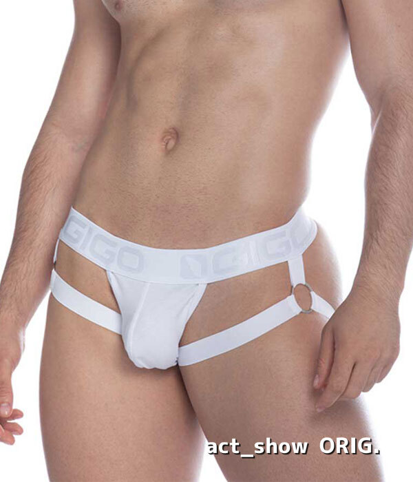 ＊新品未使用 GIGOギーゴ EROTIC JOCKSTRAP AH52（ホワイト/L）正規品 セクシージョックストラップ おしゃれメンズ下着 オープンバック の画像6