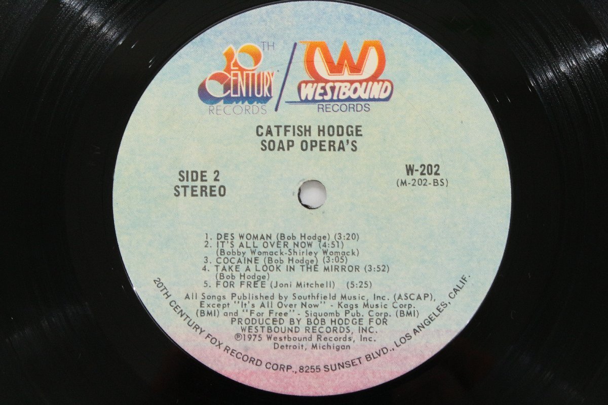 CATFISH HODGE 〇 SOAP OPERA'S LPレコード WESTBOUND RECORDS W-202 〇 #6996_画像7