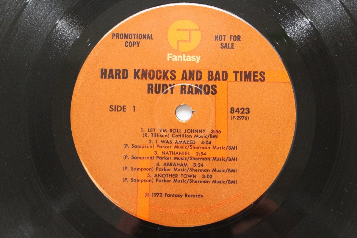 RUDY RAMOS ＊ HARD KNOCKS AND BAD TIMES LPレコード [8423] Fantasy ＊ #7058_画像4