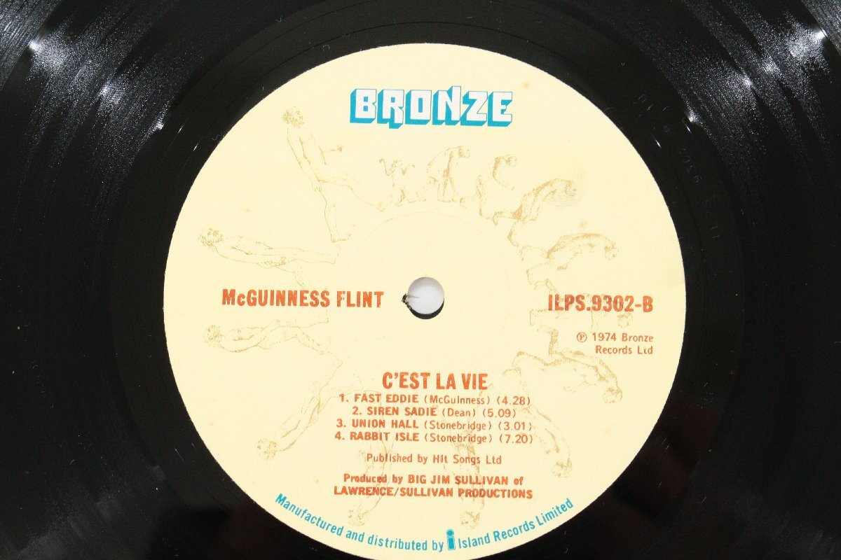 McGUINNESS FLINT ＊ C'EST LA VIE LPレコード [ILPS.9302] Bronze ＊ #7064の画像6