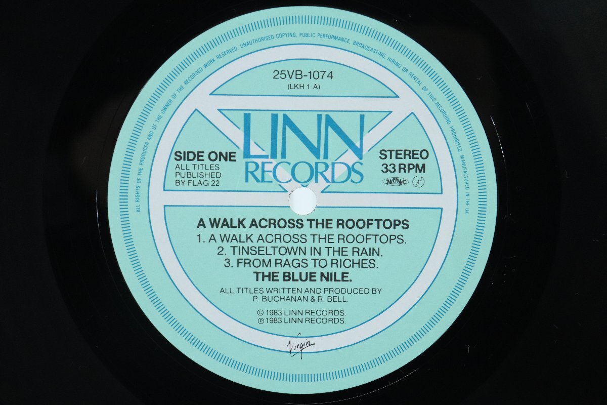 THE BLUE NILE 〇 A WALK ACROSS THE ROOFTOPS LPレコード [25VB-1074] LINN RECORDS 〇 #7177_画像4