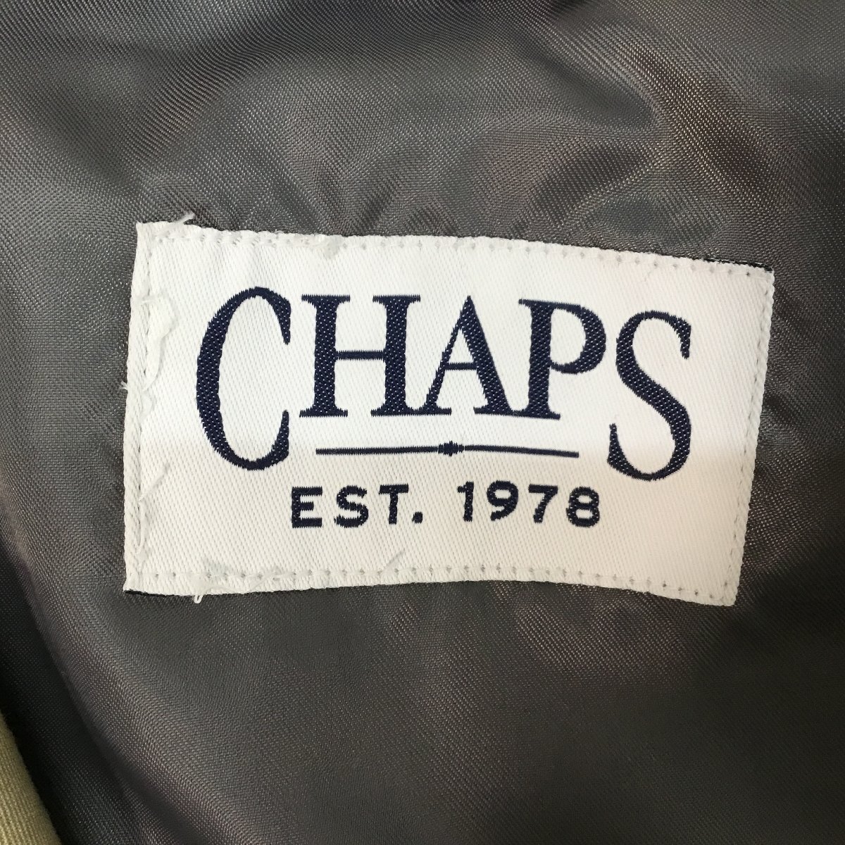 ■CHAPS チャップス コート EST.1978 ベルト ロング アウター ステンカラーコート ライナー付き メンズ サイズ L ベージュ /1.14kg■の画像7