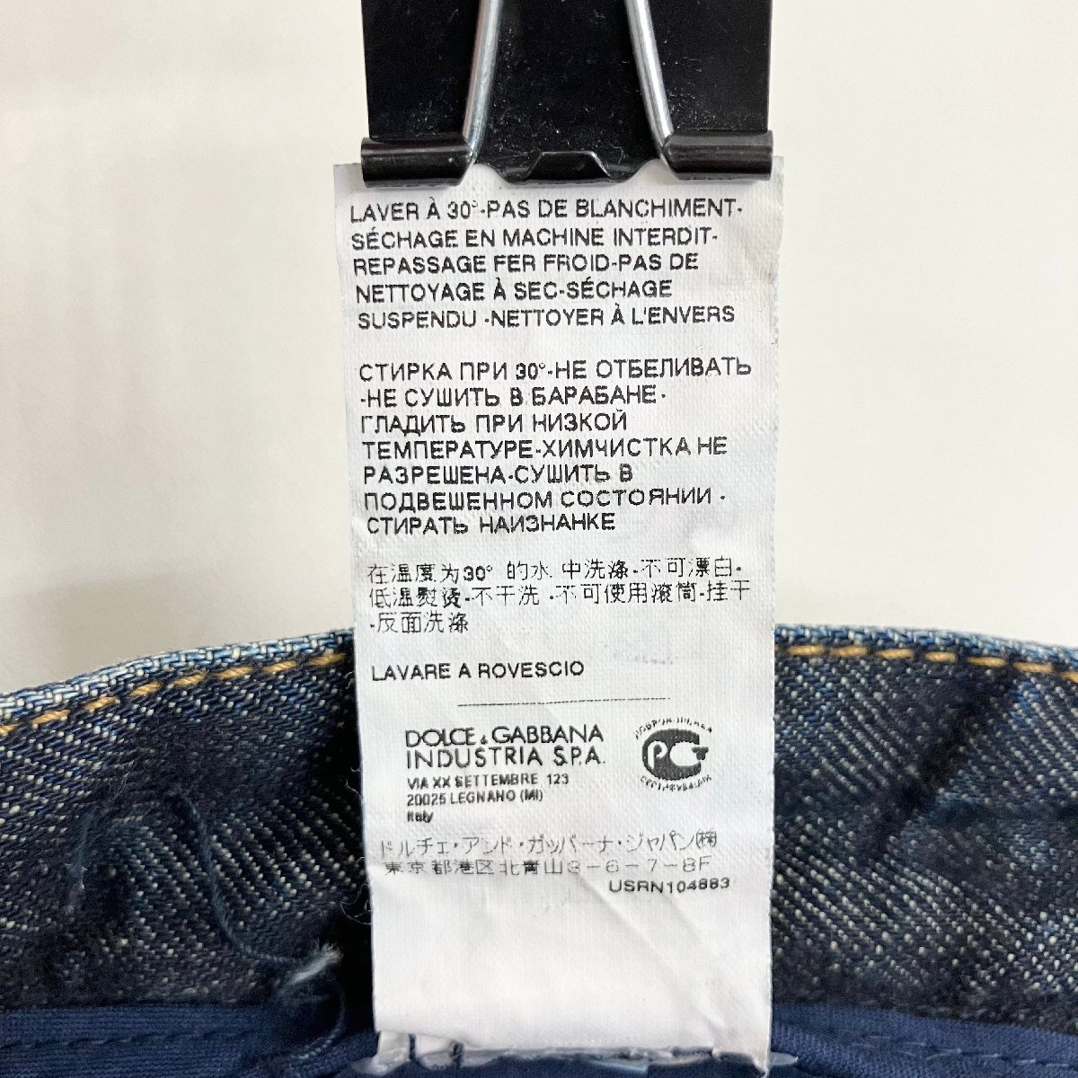 *[ б/у одежда ]DOLCE&GABBANA D&G Dolce & Gabbana Denim шорты джинсы ji- хлеб повреждение ремонт обработка хлопок size56 мужской 0.63kg