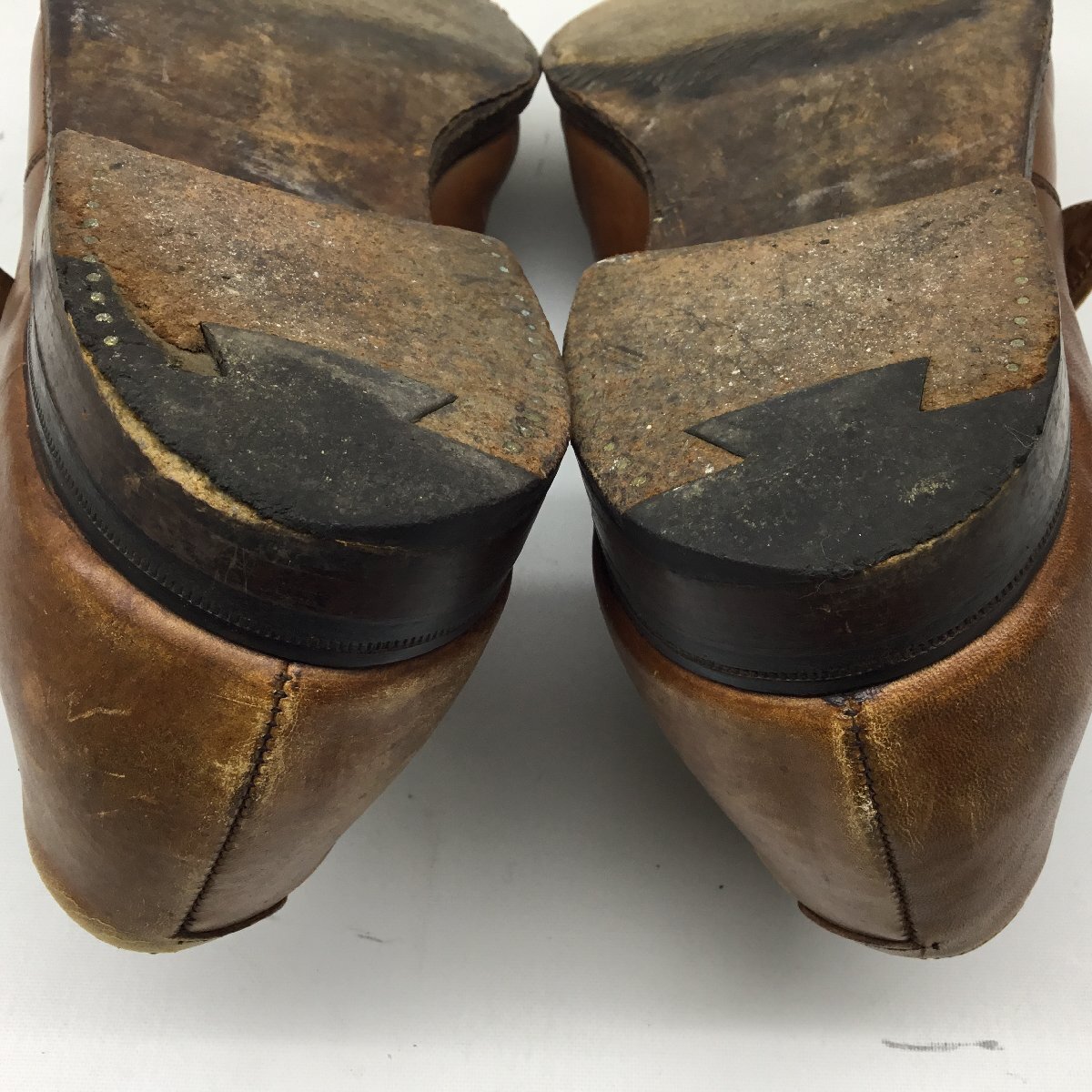 #Poulsen Skone&Co paul (pole) sen scone monk strap leather shoes sole deterioration equipped size unknown perhaps 26./0.81kg