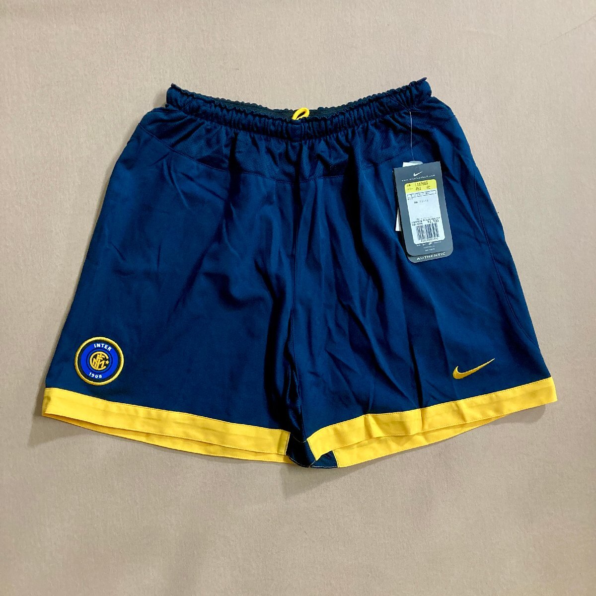 ★未使用タグ付き NIKE ナイキ サッカーウェア インテル ユニフォーム ハーフパンツ ショーツ ボトムス サイズS ネイビー 0.1kg★の画像1