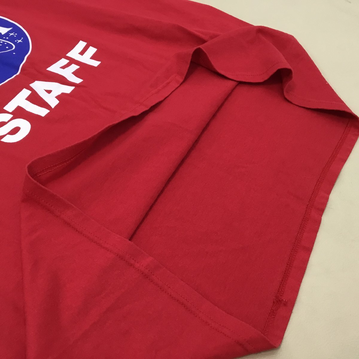 ■【送料198円】 NASA STAFF ナサ スタッフ 90s 2枚タグ USA製 プリント 半袖 Tシャツ 宇宙 企業 ロゴ イラスト メンズXL 0.22kg■の画像5