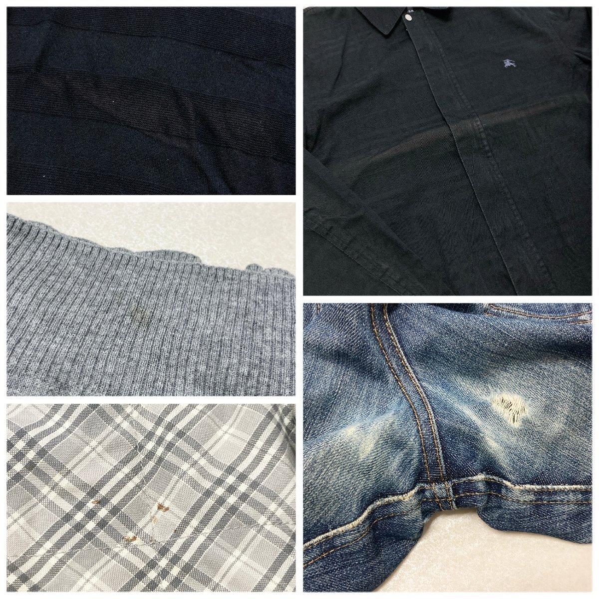 ●BURBERRY BLACK LABEL/BLUE LABEL バーバリー 8点 サイズMIX トップス ジャケット ジーンズ パーカー 等 メンズ 卸 現状品 2.88kg●_画像8