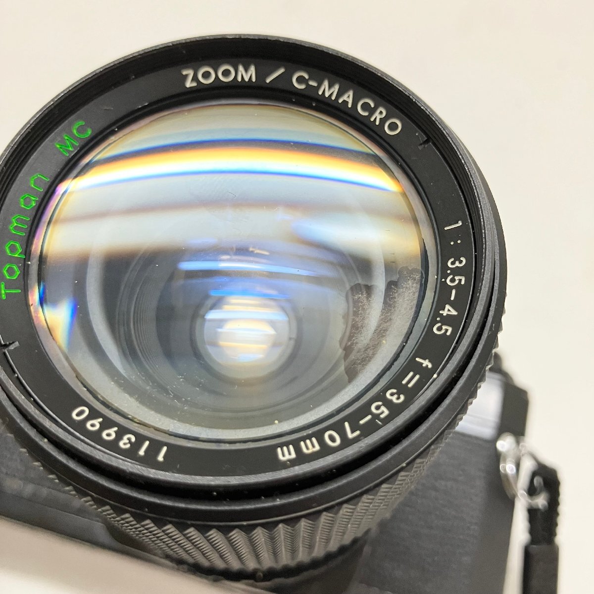 ◆【ジャンク品】OLYMPUS オリンパス OM10 ボディ Topman MC 35-70mm レンズ 一眼レフ フィルムカメラ ケース付 現状品 (E4)N/G60423/2/1.8の画像8