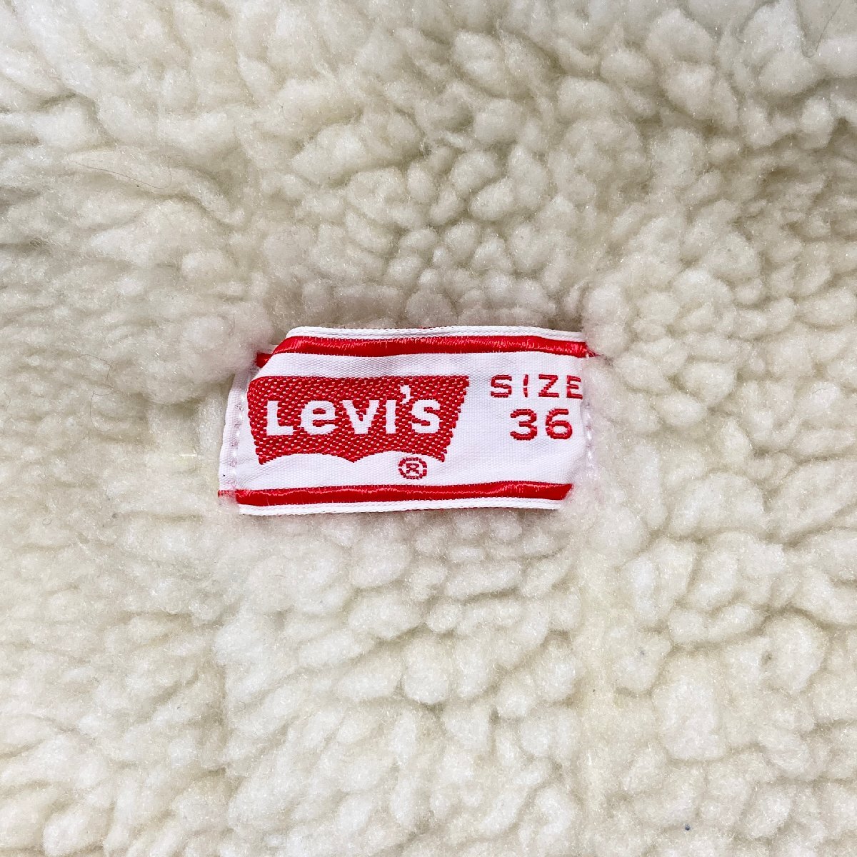 ●80s vintage Levi's リーバイス ジージャン デニムジャケット オレンジタブ 刻印52 裏ボア ワッペン ブルー系 サイズ36 メンズ 1.29kg●の画像7