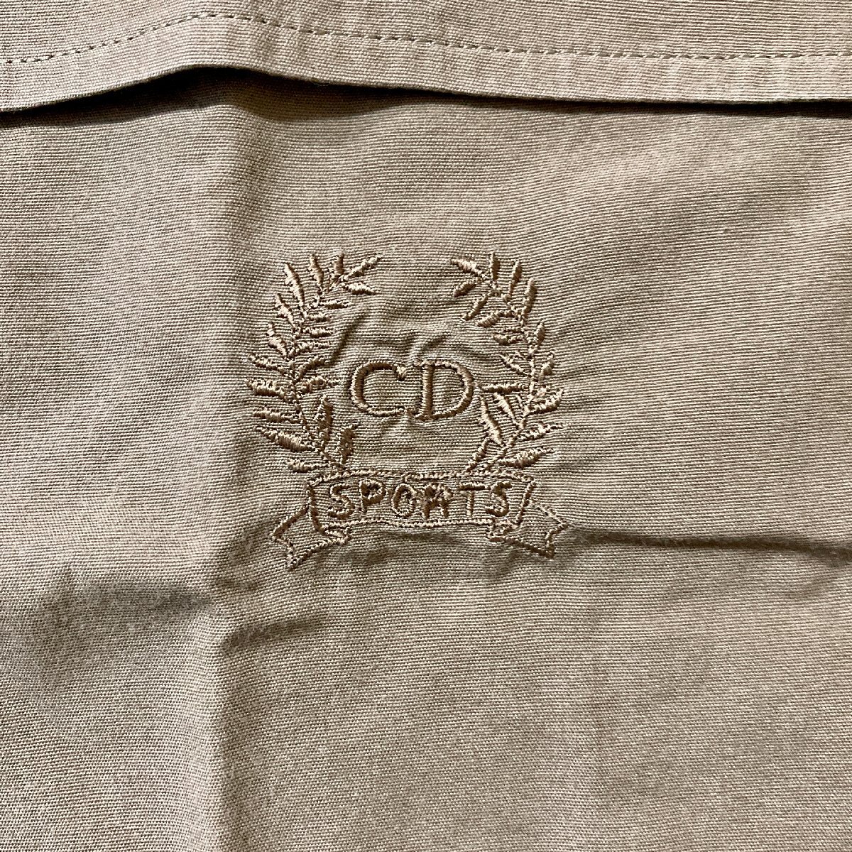 ★vintage Christian Dior SPORTS クリスチャンディオールスポーツ 半袖シャツ カーキ メンズ L トップス Yシャツ ヴィンテージ 0.2kg★の画像4