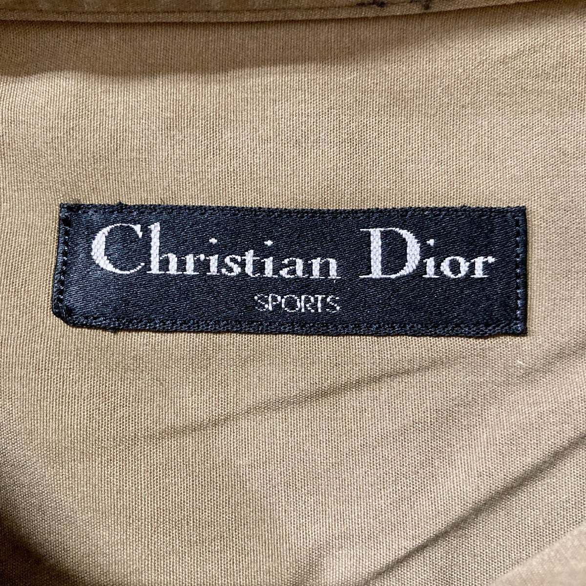 ★vintage Christian Dior SPORTS クリスチャンディオールスポーツ 半袖シャツ カーキ メンズ L トップス Yシャツ ヴィンテージ 0.2kg★の画像5
