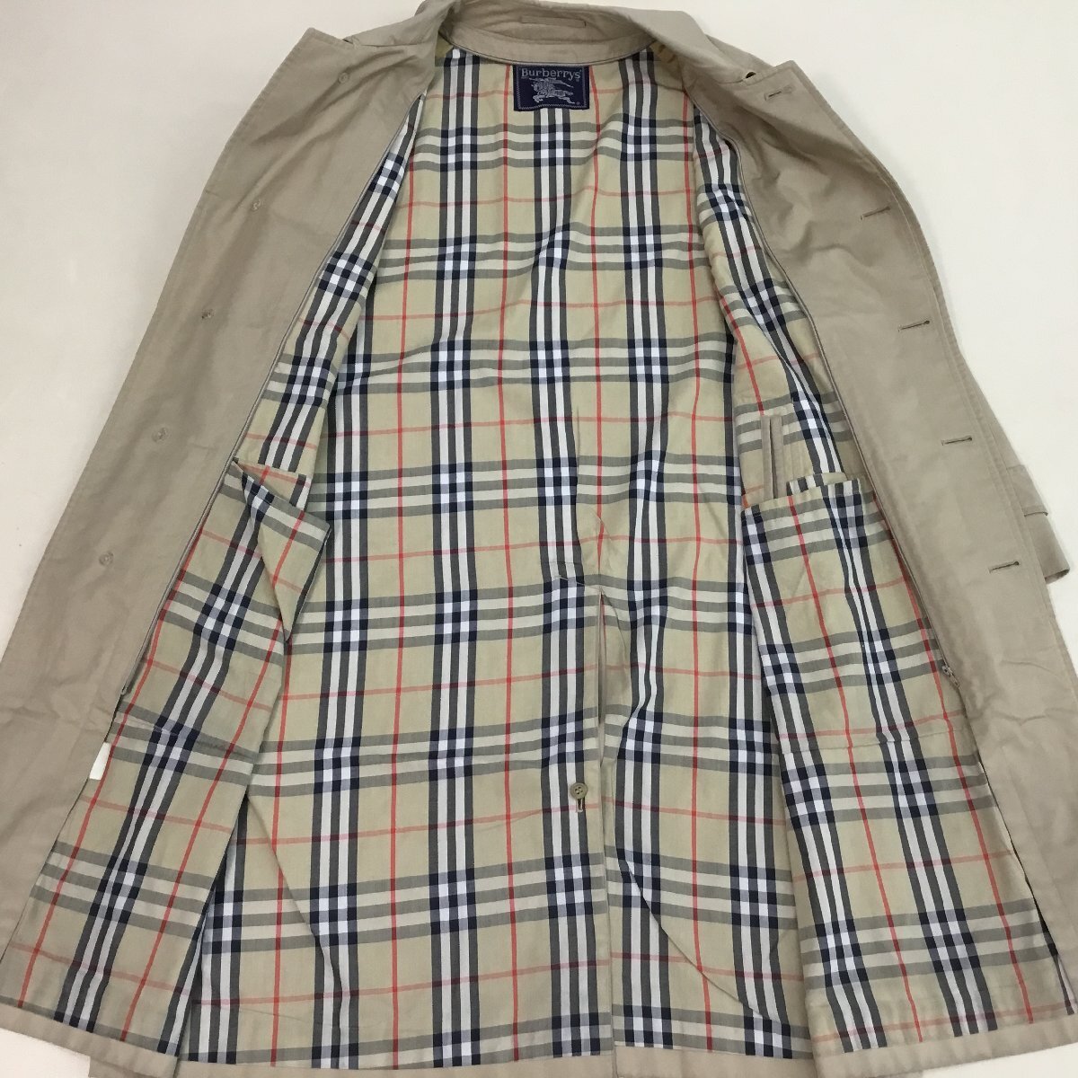 ■BURBERRY バーバリー トレンチコート ロング ベージュ系 メンズ サイズL /0.88㎏■_画像3