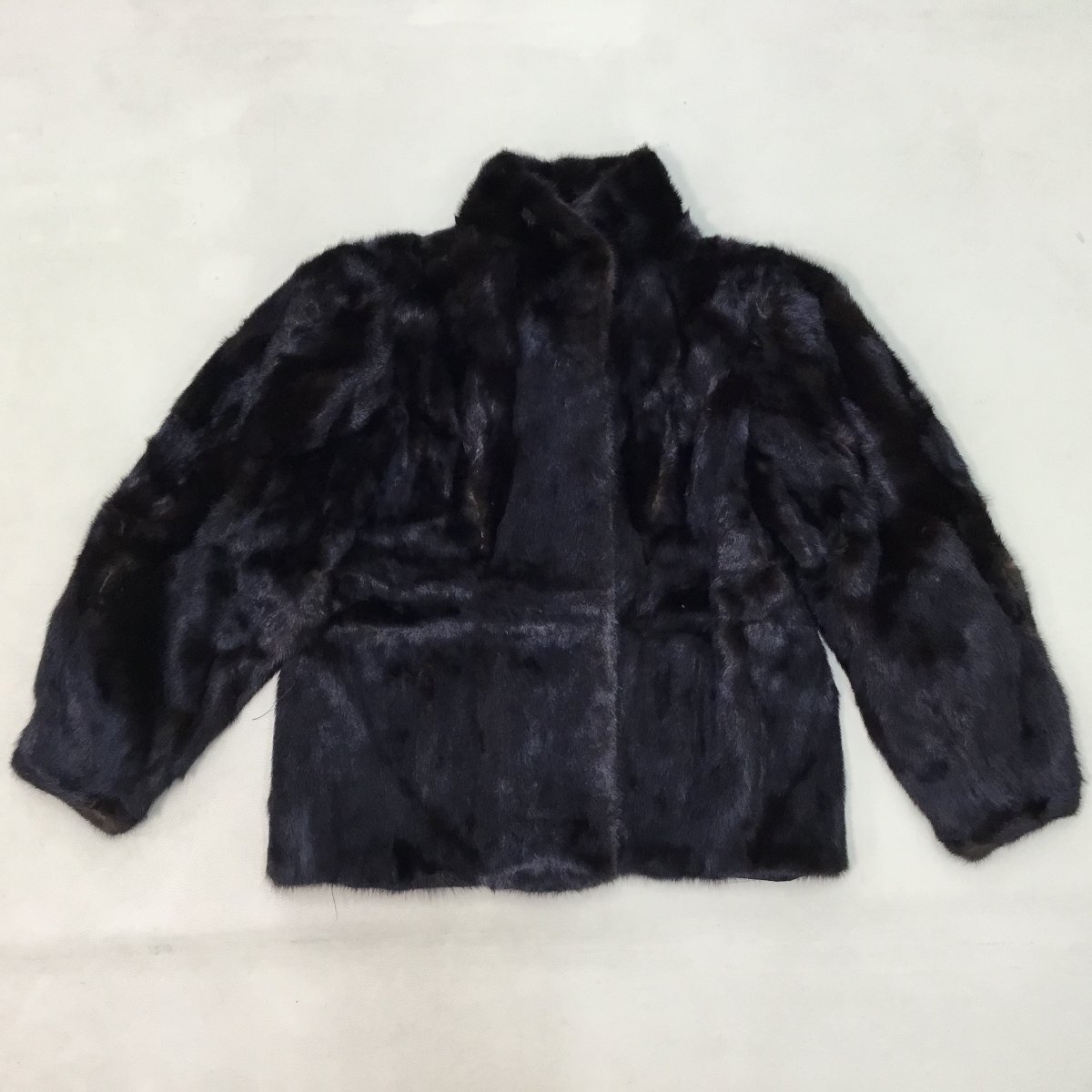 ■Canada mink カナダミンク MAJESTIC リアルファー ショートコート 高級毛皮 レディース ブラウン 平置き採寸参照 /1.38kg■の画像1