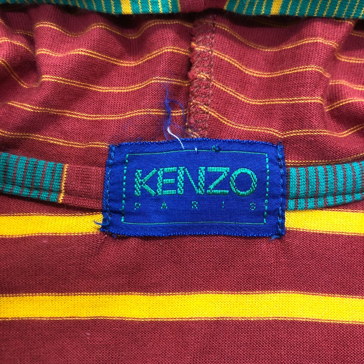 *KENZO PARIS Kenzo выставить tops кардиган брюки перо тканый окантовка красочный D-OS-1195 сделано в Японии sizeS мужской 0.49kg*