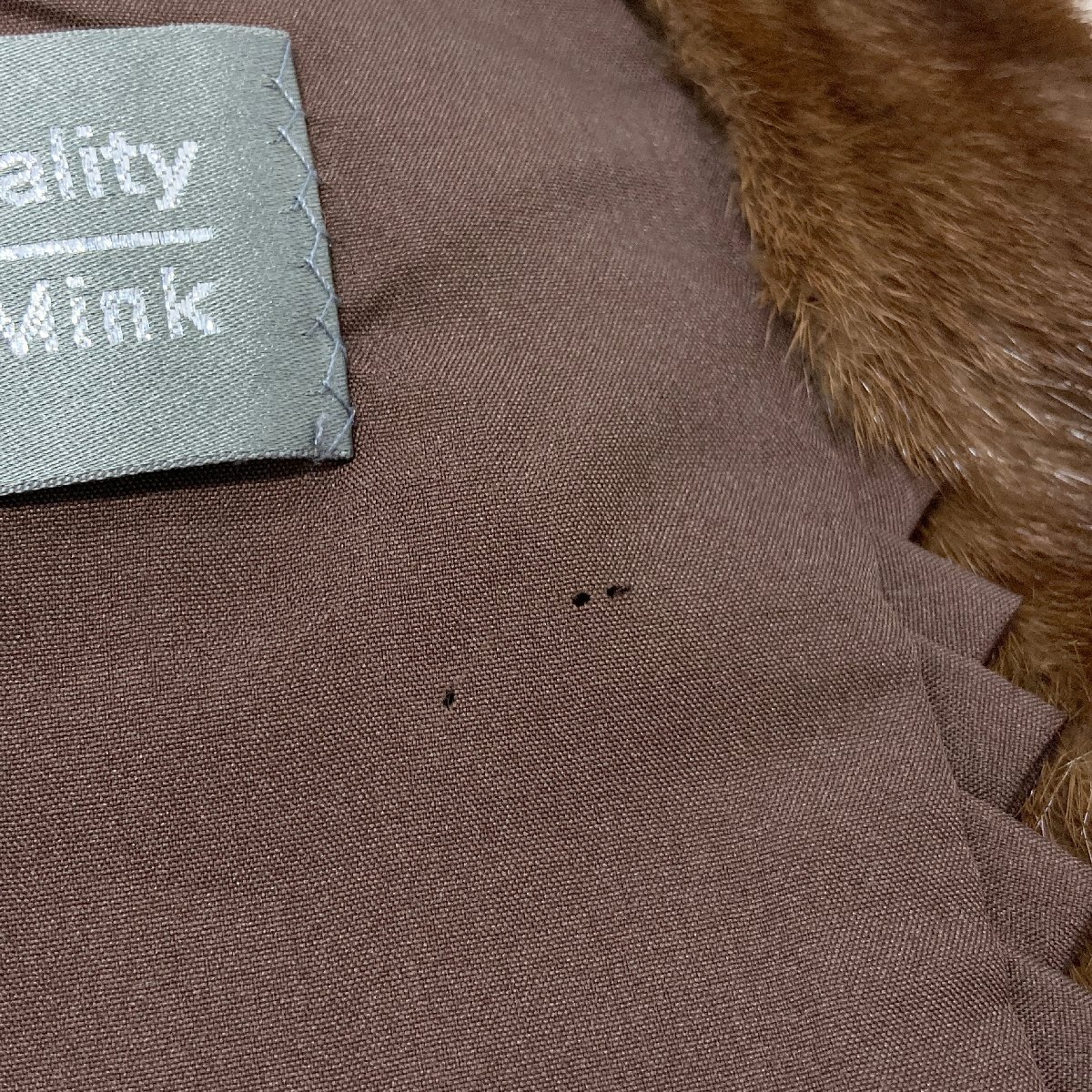 ●SAGA MINK Superb Quality サガミンク ファーコート ロングコート 高級毛皮 ミンク 銀サガ ブラウン系 サイズF レディース 1.75kg●の画像8