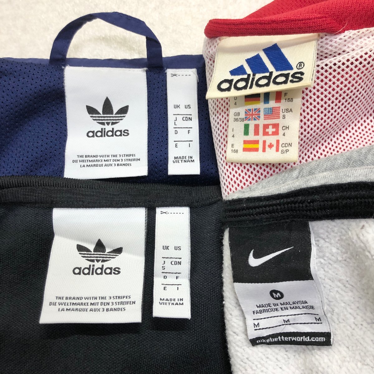 ●adidas NIKE アディダス ナイキ 4点 まとめ売り ジャケット ジャージ プルオーバー スポーツウェア メンズ サイズMIX 卸 現状品 1.94kg●_画像6