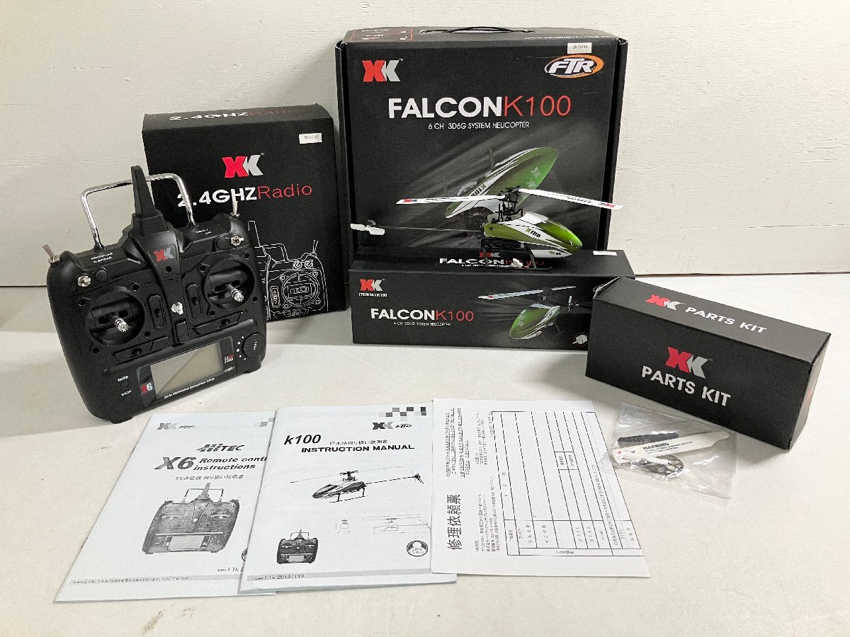 ★XK製品 Falcon K100 6CH 3D6Gシステムヘリコプター RCヘリ ラジコン ジャンク品 1.1kg★の画像1