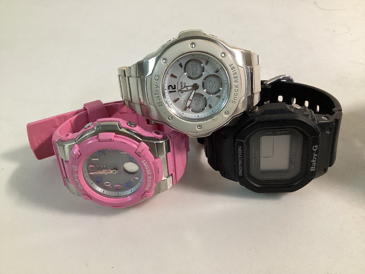 ★CASIO G-SHOCK 4本(GA110/DW-5600E/GW-M5610BC/G-6900B) BABY-G 3本 大量まとめて ジャンク0.2kg★の画像3