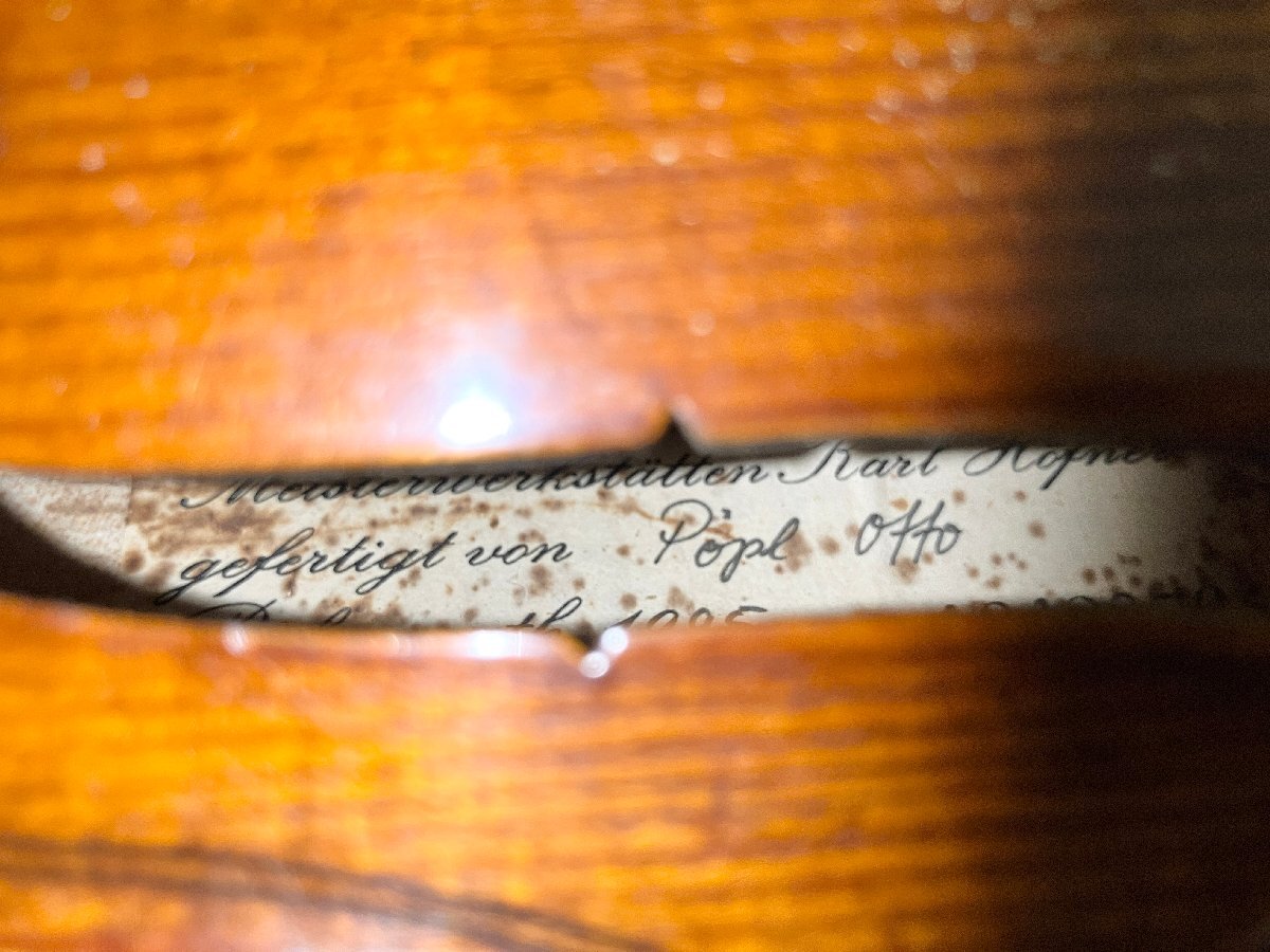 ★ 詳細不明 バイオリン ヴァイオリン Made in Germany ドイツ製 1995 弦楽器 ジャンク品 2.3kg★の画像8