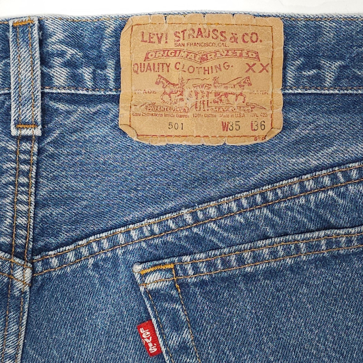 希少 米国製Levi'sリーバイス 501ハチマル後期ハチナナW35 希少 米国製Levi'sリーバイス 501ハチマル後期ハチナナW35