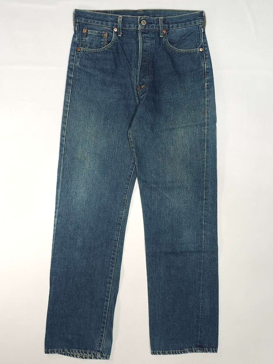 Levi'sリーバイス☆701XX 701-XXジーンズW33ヴィンテージ復刻ビッグE赤耳BIGEメンズ デニムパンツ ジーパン日本製ボタン裏J22 140周年記念の画像2