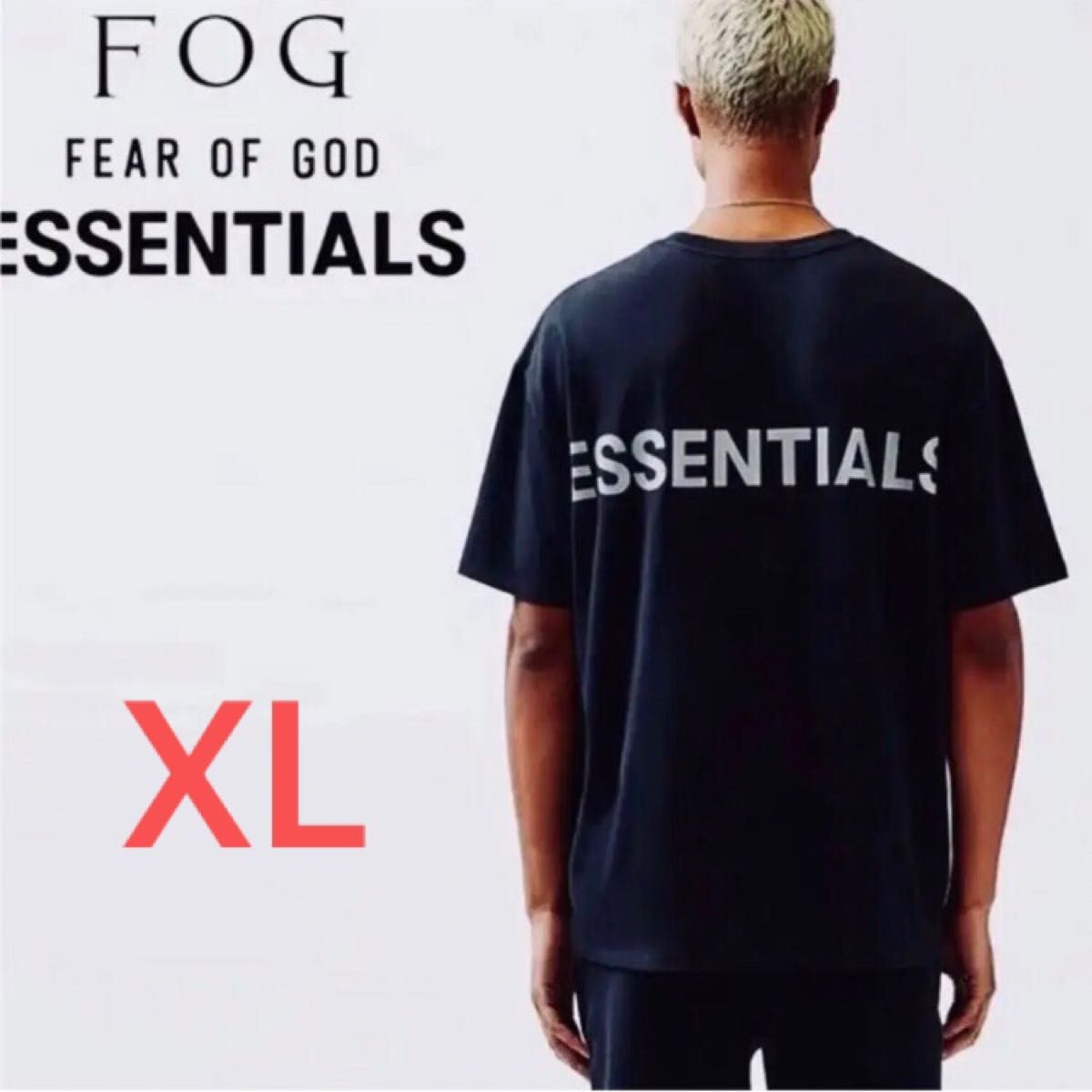 FOG ESSENTIALS エッセンシャルズリフレクティブTシャツ　FEAR OF GODTシャツ XL 黒 半袖Tシャツ