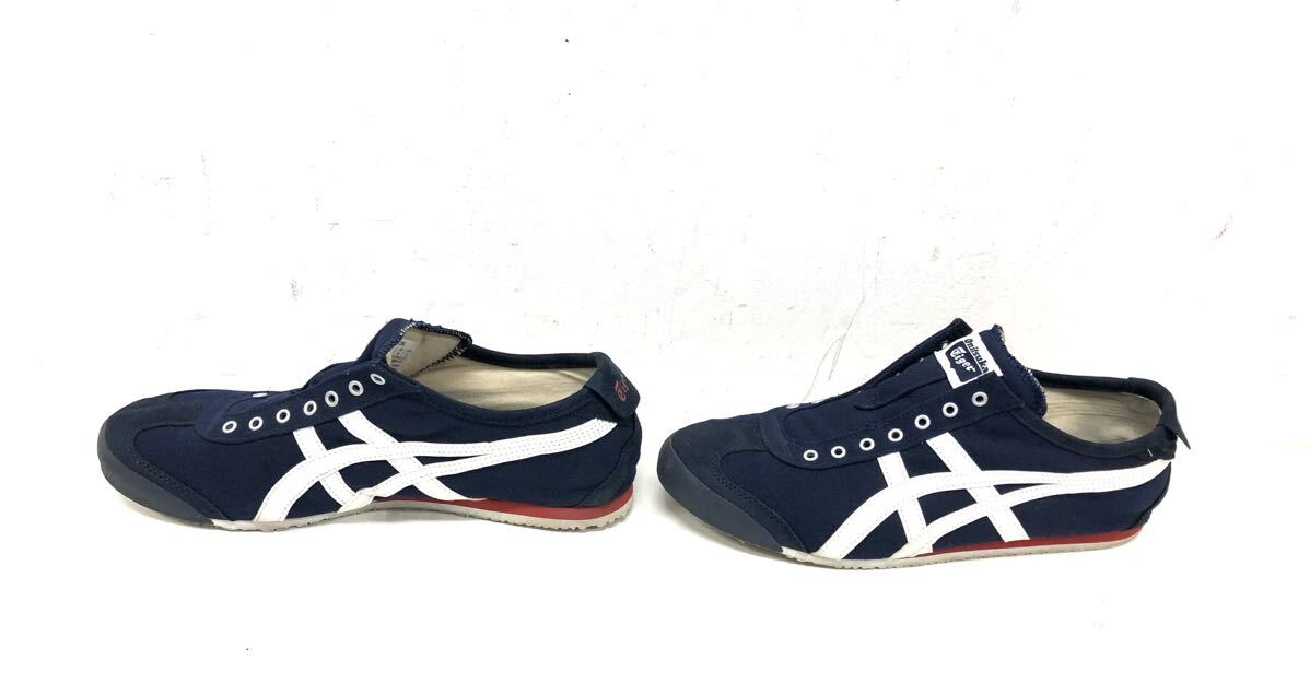 Onitsuka Tiger オニツカタイガー メンズ スリッポン スニーカー ネイビー TH3K0N 28cm シューズ 靴 現状品 O168-21_画像3