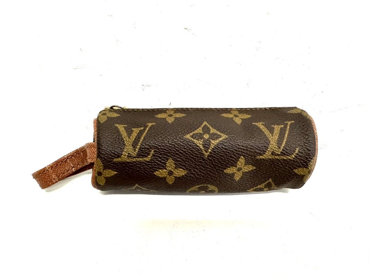 LOUIS VUITTON ルイヴィトン モノグラム エテュイトロワボールドゥゴルフ M58249ゴルフボールケース ブラウン系 真贋済み Y186-6の画像2