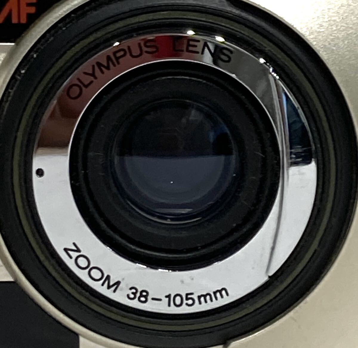 bk-709 オリンパス ミュー μ mju ZOOM 105 コンパクトフィルムカメラ 38-105mm 通電確認済 現状品(O150-4)_画像3