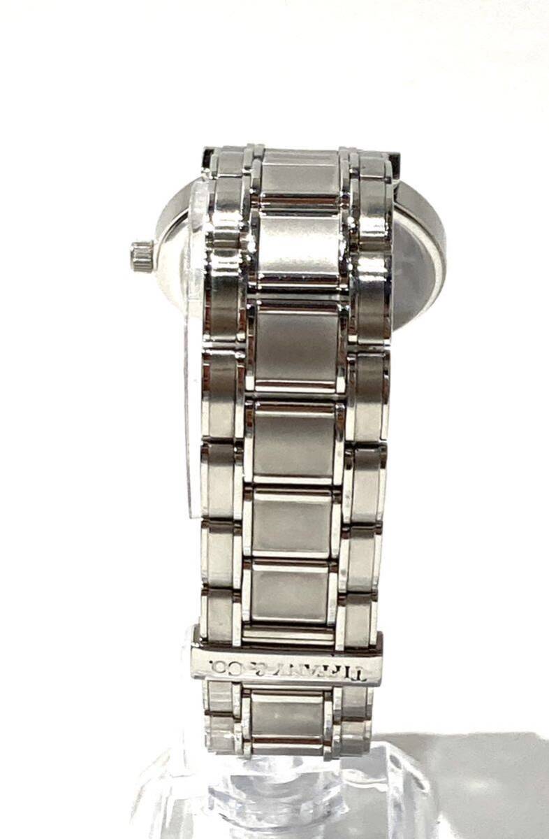 bk-692 Tiffany ティファニー アトラス 9N0293498 QZ デイト 黒文字盤 ANT レディース腕時計 説明書 箱付き(Y213-7)の画像6