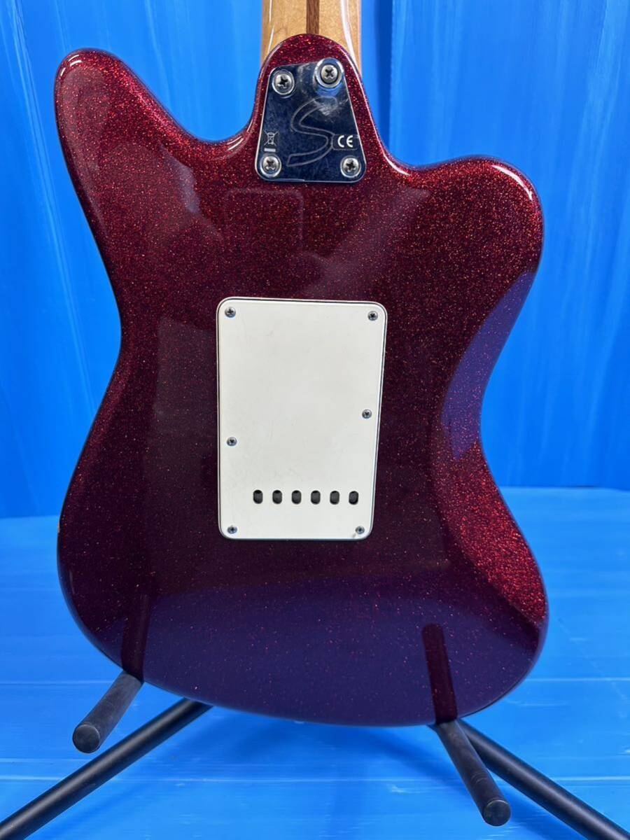 Fender フェンダー SUPER-SONIC CANDY Apple REDMX12253659 エレキギター 現状品 音出確認済 Y248-1の画像4