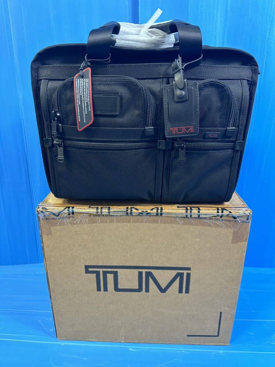 TUMI トゥミ 26145DH エクスパンダブル ビジネスバッグ ブラック 黒 2way 本箱付 未使用品 Y247-7の画像1