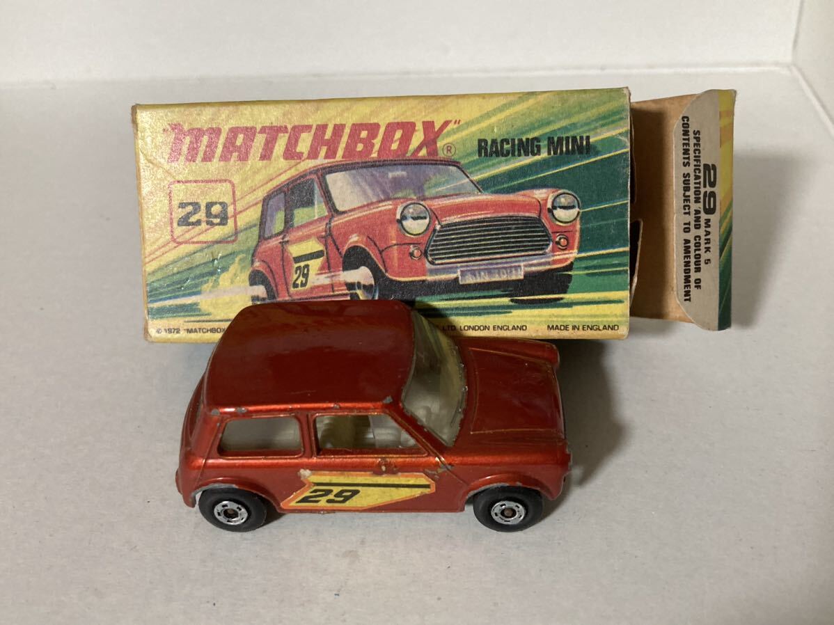 ミニ MINI レーシング 本体傷汚れ多数 箱フタ書込折れ傷み有 イギリス製レズニー MATCHBOX SF29 同梱本日終了分のみ、日曜迄にお支払厳守_画像6