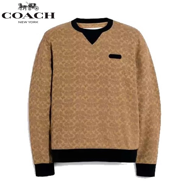 ◆新品タグ付き/正規品◆【COACH★C5760-M】コーチ 百貨店商品♪ シグネチャー長袖スウェットシャツトレーナー オーガニックコットン 即決 _画像1