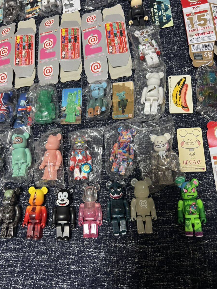 meti com toy Bearbrick series figure large amount set unopened great number . ornament north . Ironman tokidoki Godzilla sesame etc. 