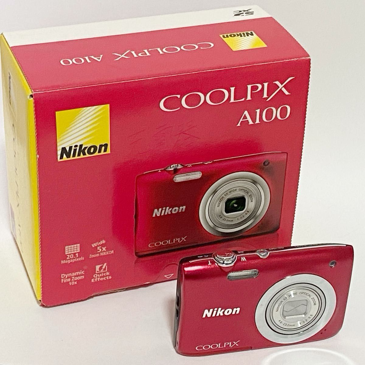 【美品】Nikon COOLPIX A100  ニコン デジタルカメラ 元箱　SDカード付【16GB】