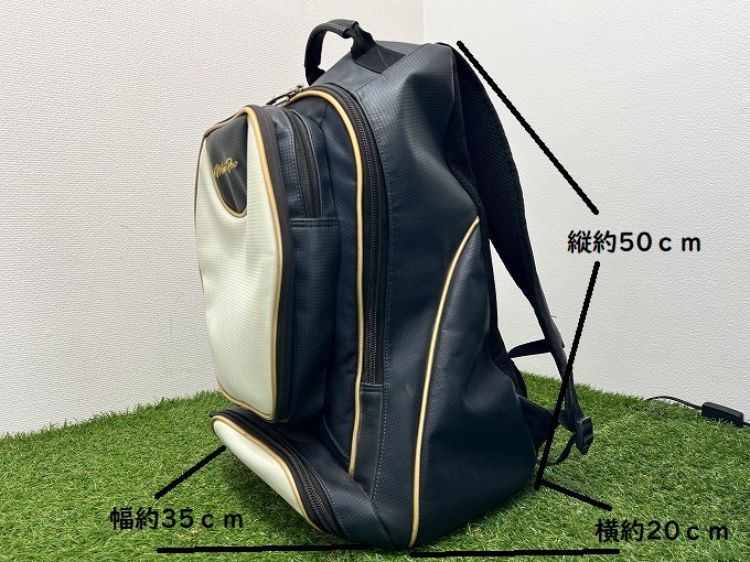 【041902】MizunoPro ミズノプロ 野球 リュックサック バックパック 約40L 1FJD6000 ネイビー×ホワイト【40415S03】_画像2